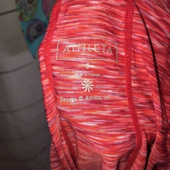 Athleta Watermelon V Neck Pop Space Dye Run Tank-S - Picture 6 of 8